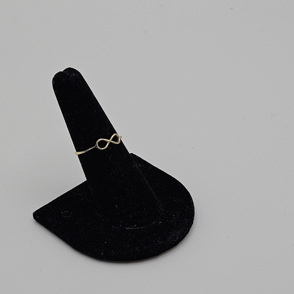 gold wash infinity ring size 6.75 stamped 925K